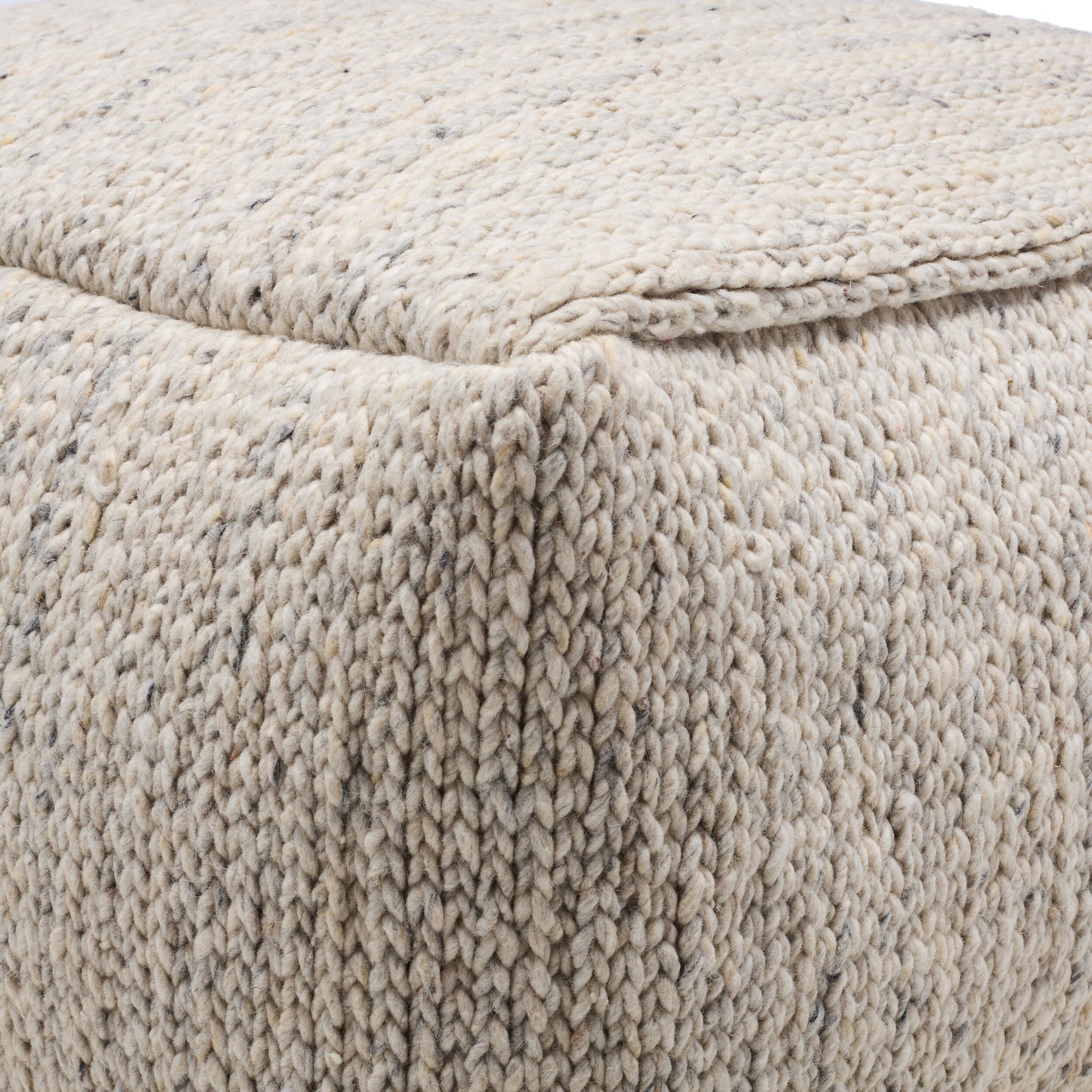 Derby Wool Cream pouf