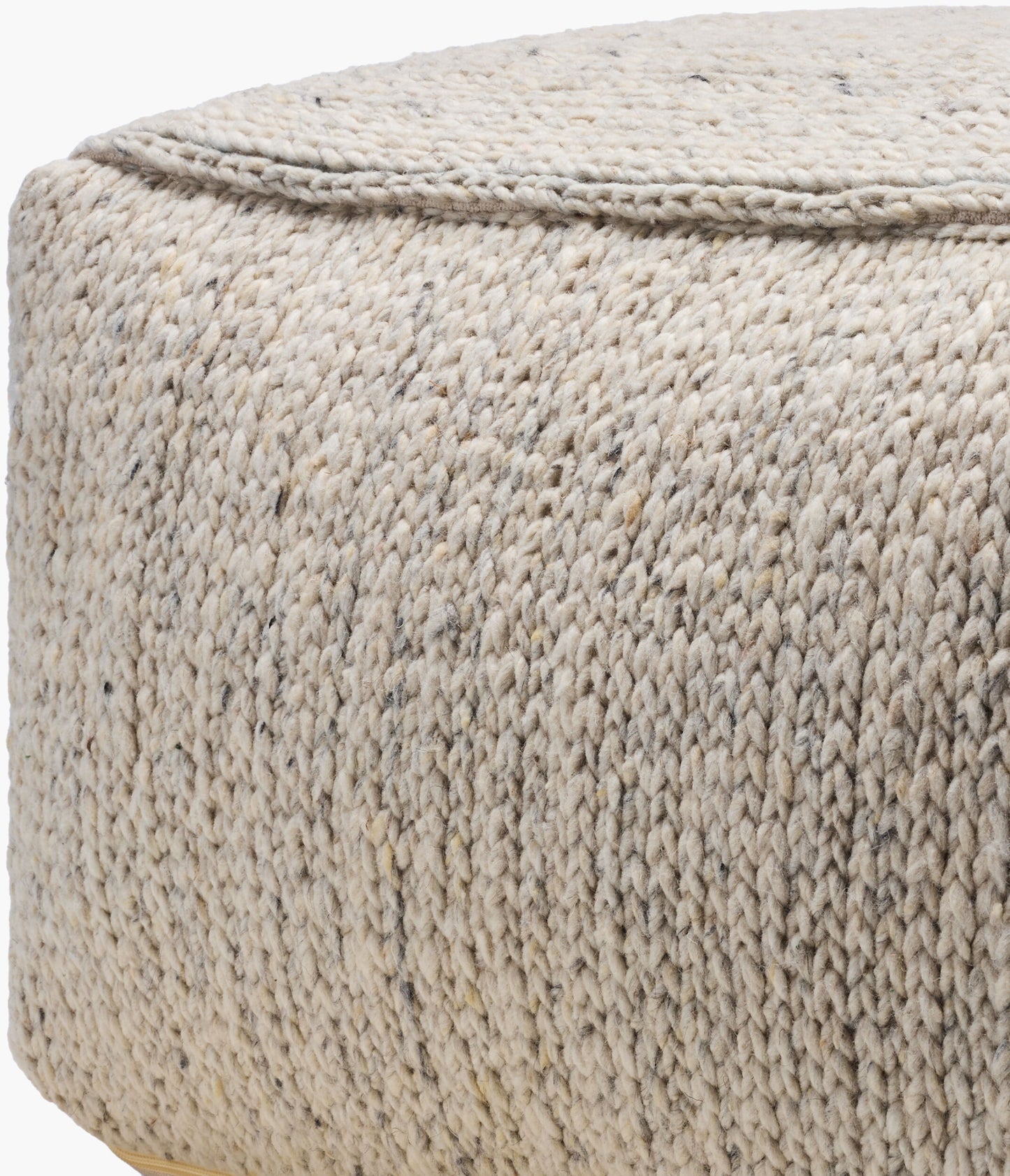 Derby Wool Cream pouf