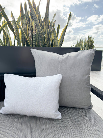 Luxe Essential Grey Indoor Outdoor Pillows