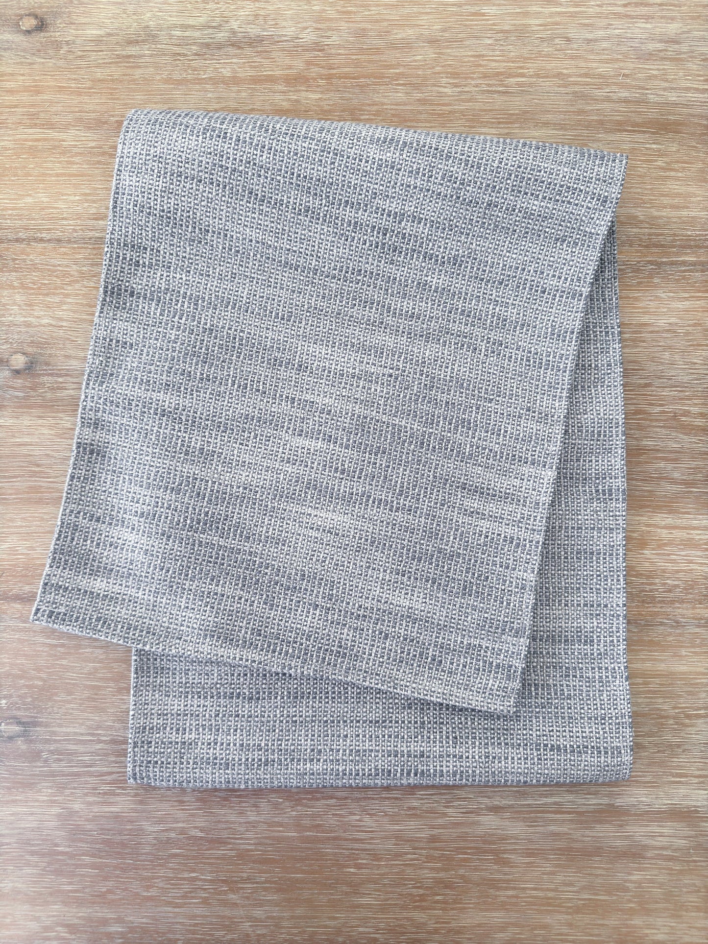 Seaside Smooth Grey Indoor Outdoor Table Runner, Placemat, and Pillow Collecction