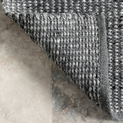 Grey Woven Indoor/Outdoor Area Rug