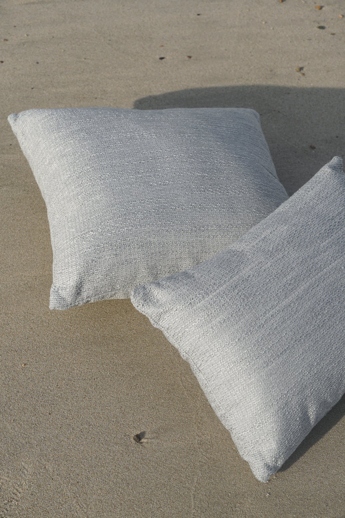 Natural Waves Grey Indoor Outdoor Pillows