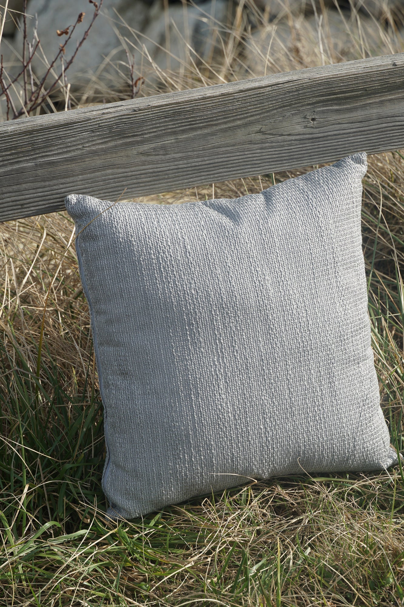 Natural Waves Grey Indoor Outdoor Pillows