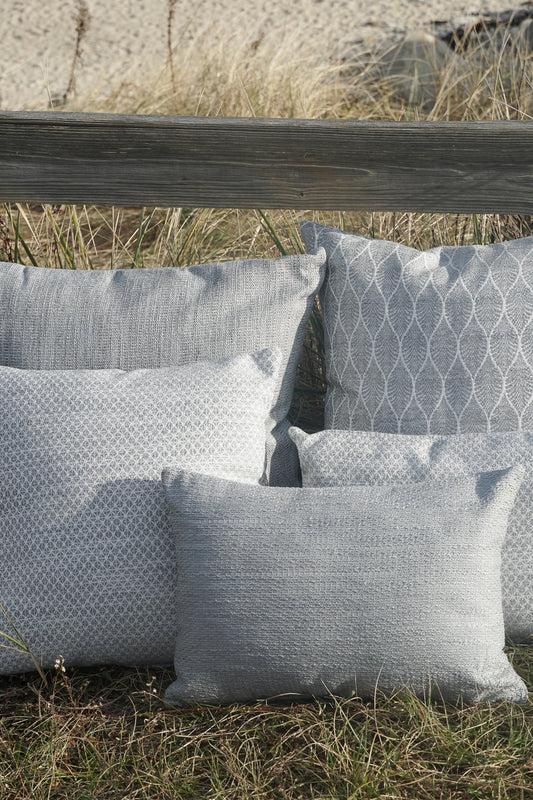 Natural Waves Grey Indoor Outdoor Pillows