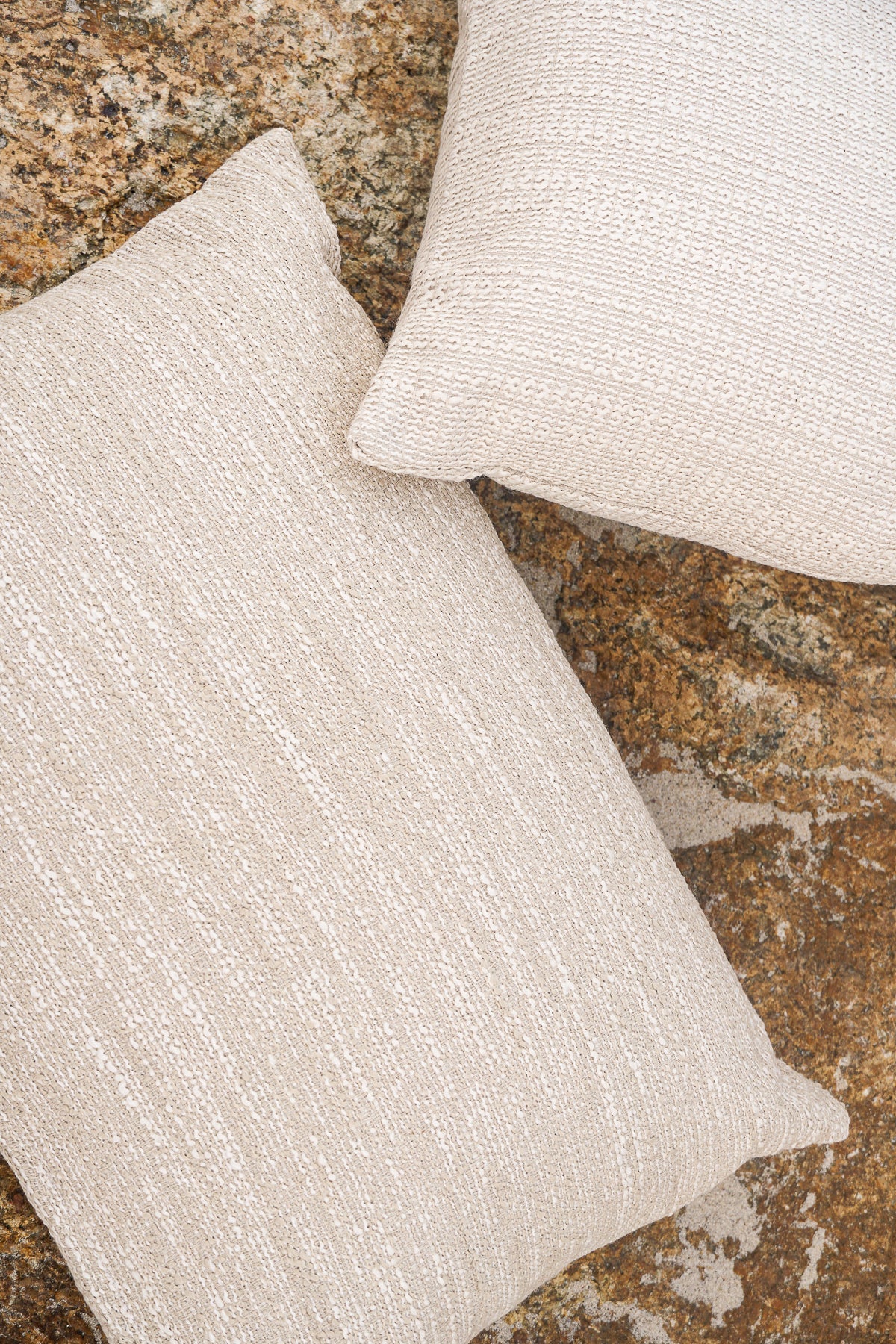 Dreamy Weave Beige Indoor Outdoor Pillows