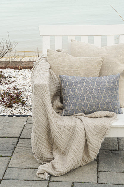 Dreamy Weave Beige Indoor Outdoor Pillows