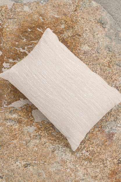 Dreamy Weave Beige Indoor Outdoor Pillows