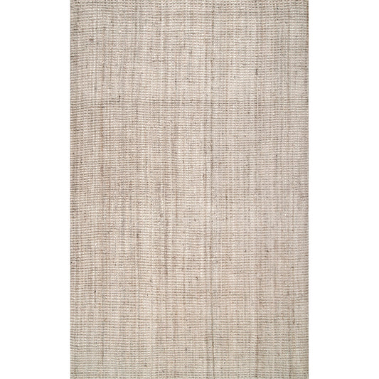 Solid Bleached Jute Area Rug