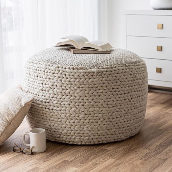 Bohemian Braid Pouf - Large ANCHORED IN MUSKOKA