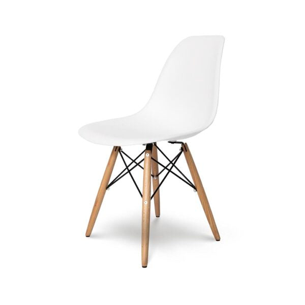 Cairo Chair - White Seat Wood Base - out of stock ANCHORED IN MUSKOKA