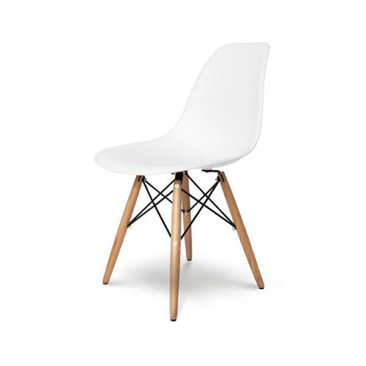 Cairo Chair - White Seat Wood Base - out of stock ANCHORED IN MUSKOKA