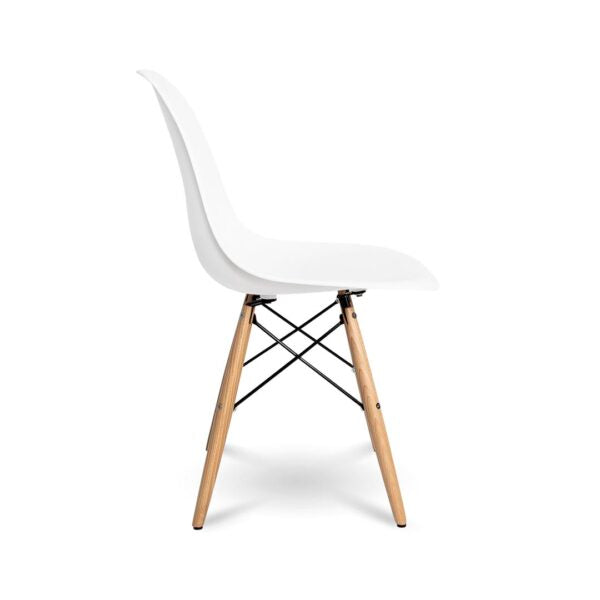 Cairo Chair - White Seat Wood Base - out of stock ANCHORED IN MUSKOKA