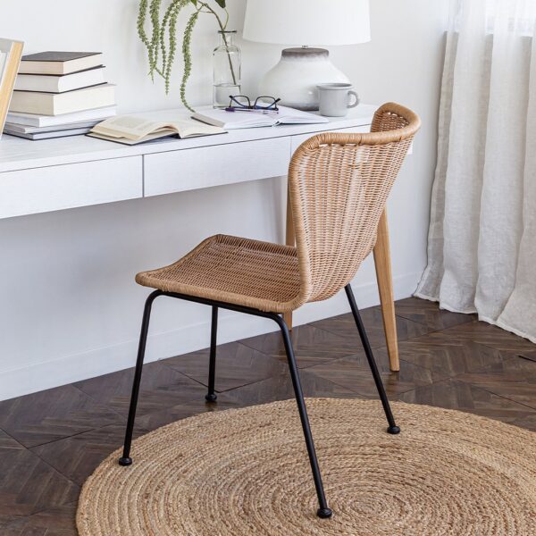 Calabria Wave Dining Chair - Natural ANCHORED IN MUSKOKA