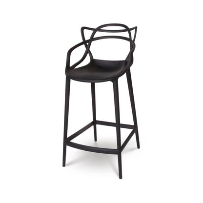 Crane Counter Stool - Matte Black - Indoor/Outdoor ANCHORED IN MUSKOKA