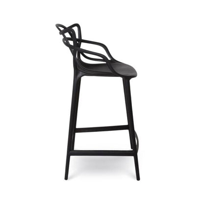 Crane Counter Stool - Matte Black - Indoor/Outdoor ANCHORED IN MUSKOKA