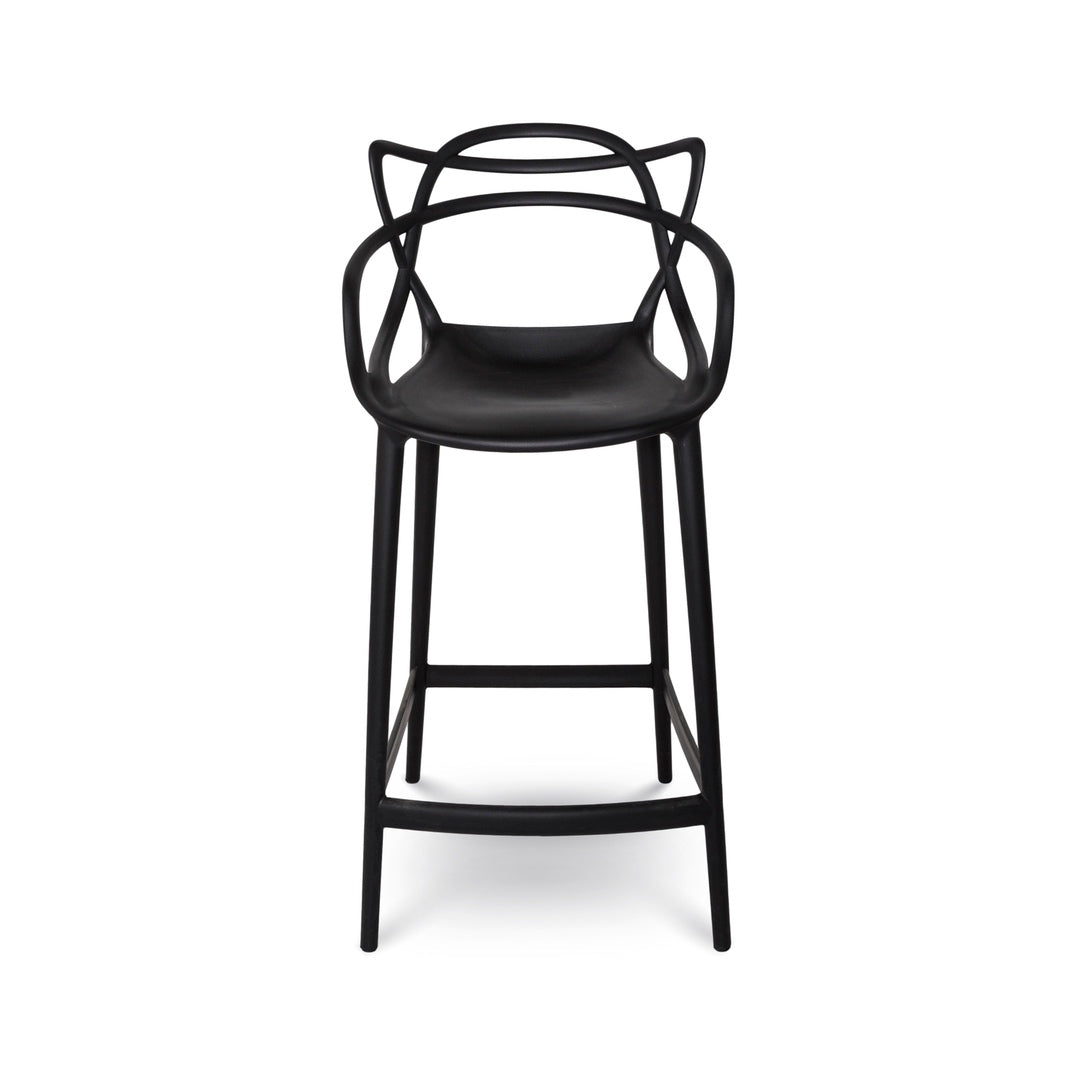 Crane Counter Stool - Matte Black - Indoor/Outdoor ANCHORED IN MUSKOKA