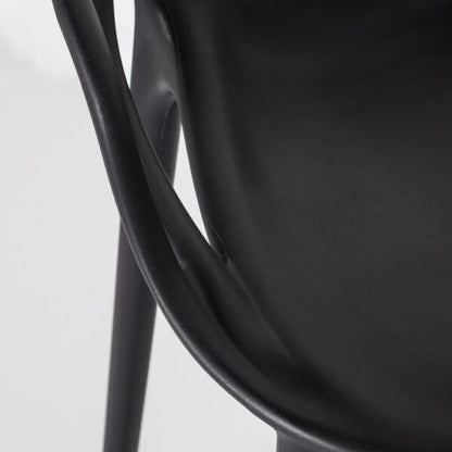 Crane Counter Stool - Matte Black - Indoor/Outdoor ANCHORED IN MUSKOKA