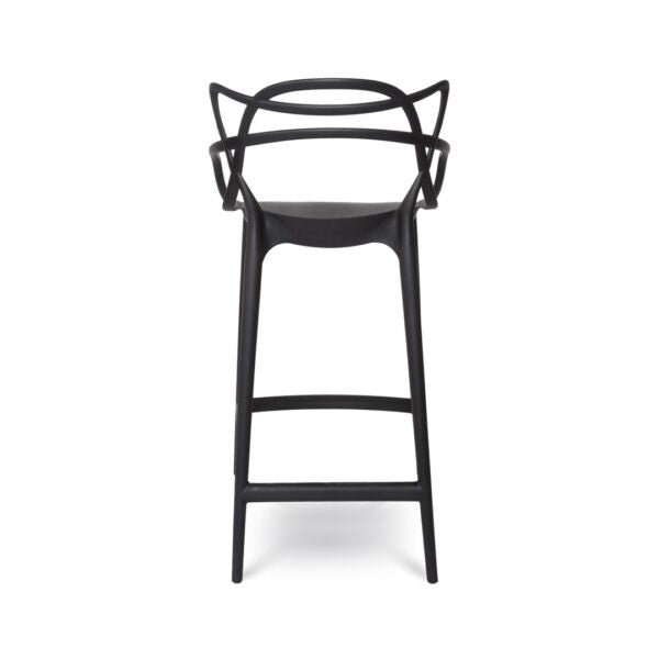 Crane Counter Stool - Matte Black - Indoor/Outdoor ANCHORED IN MUSKOKA