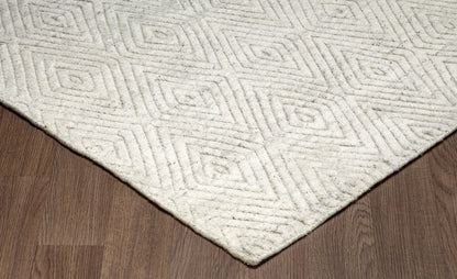 Estelle Hand Loomed Wool Ivory Area Rug ANCHORED IN MUSKOKA