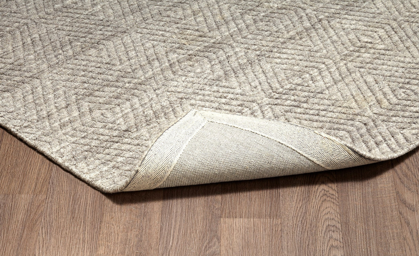 Estelle Hand Loomed Wool Taupe Area Rug ANCHORED IN MUSKOKA