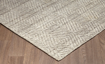 Estelle Hand Loomed Wool Taupe Area Rug ANCHORED IN MUSKOKA