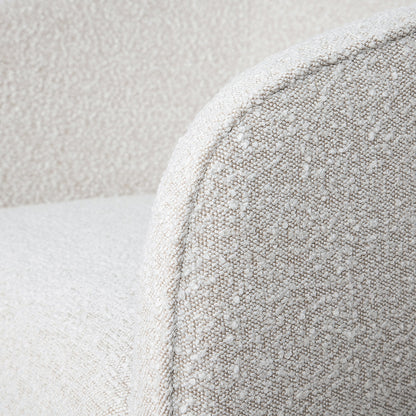 Evita Swivel Chair – Off White - Boucle