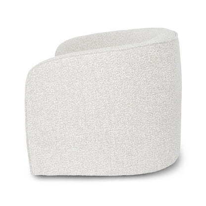 Evita Swivel Chair – Off White - Boucle