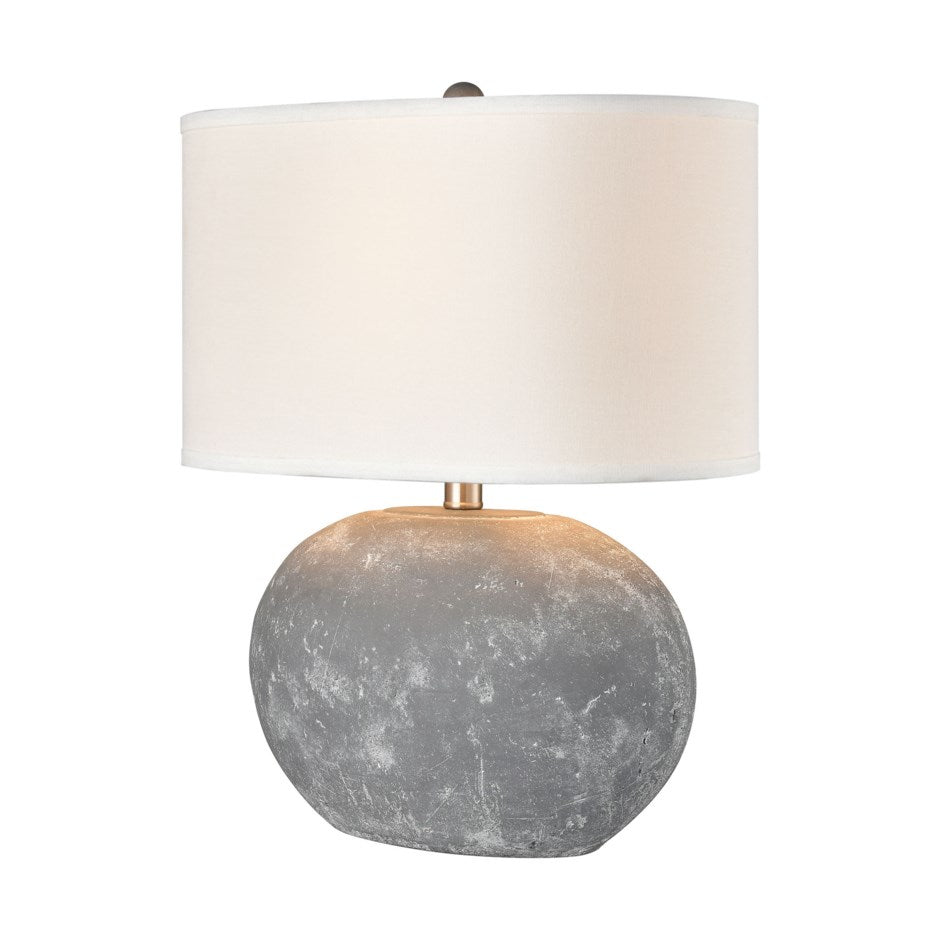 Grey Crackle Concrete Table lamp ANCHORED IN MUSKOKA