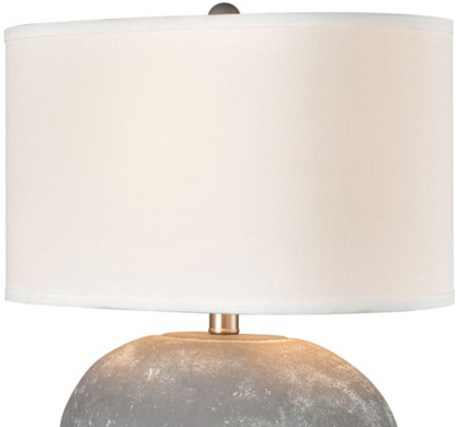 Grey Crackle Concrete Table lamp ANCHORED IN MUSKOKA