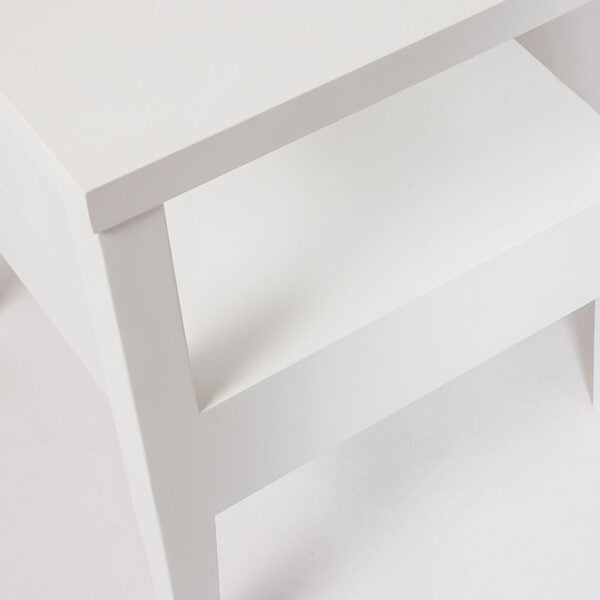 Hara 1 Drawer Accent Table - White ANCHORED IN MUSKOKA