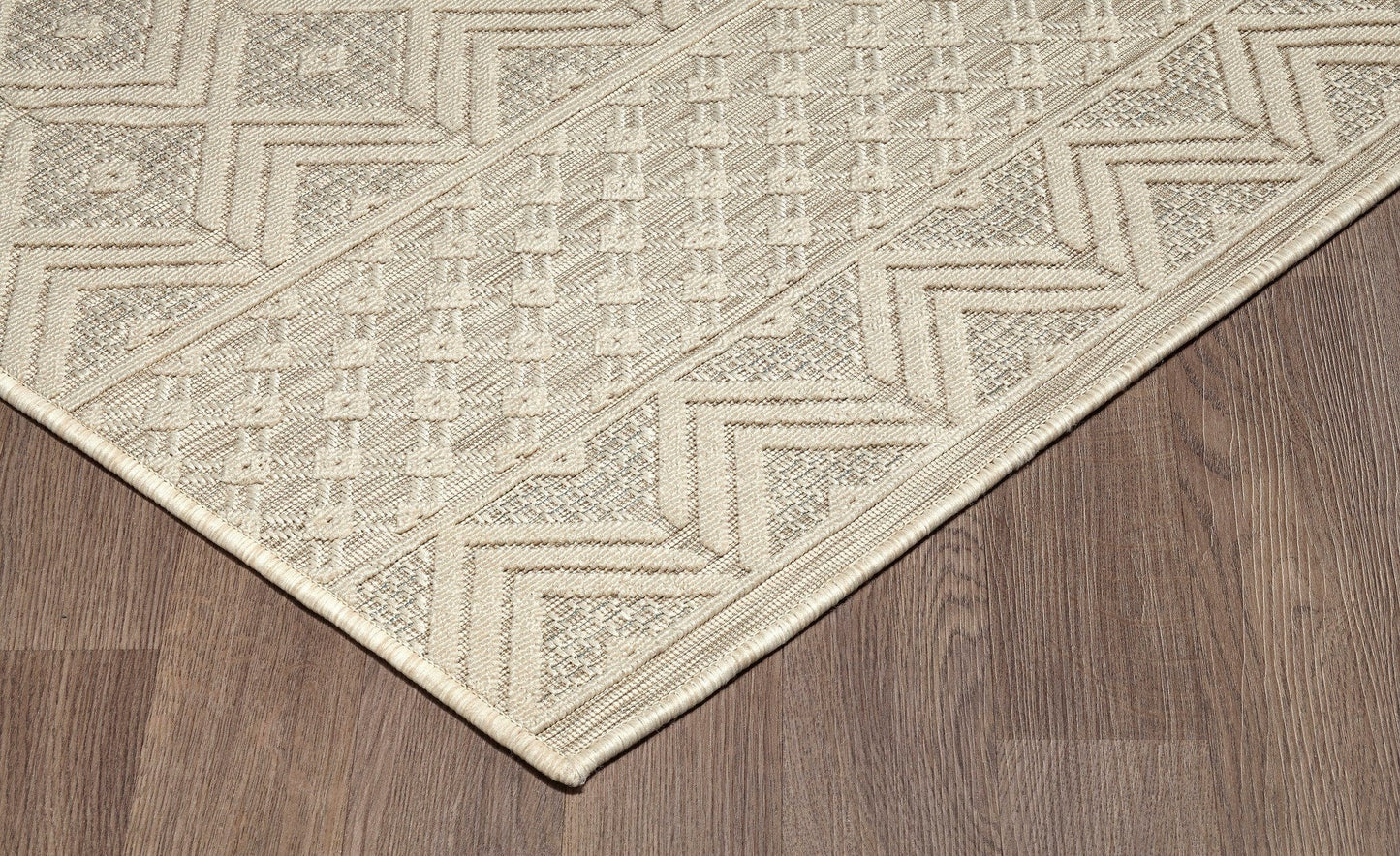 Odessa Diamond High Low Textured Polypropylene Area Rug ANCHORED IN MUSKOKA