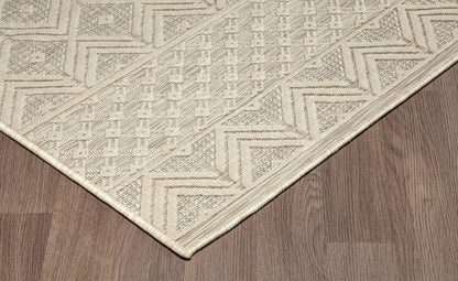 Odessa Diamond High Low Textured Polypropylene Area Rug ANCHORED IN MUSKOKA