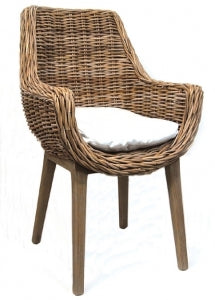 Rattan Chair With Cushion ANCHORED IN MUSKOKA