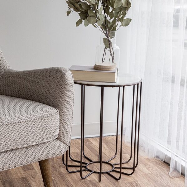 Rome Marble Accent Table ANCHORED IN MUSKOKA