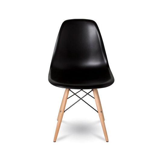 Cairo Chair – Black Seat Wood Base