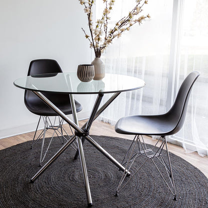 Cairo Chair – Black Seat Chrome Base