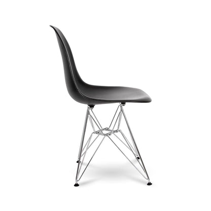 Cairo Chair – Black Seat Chrome Base