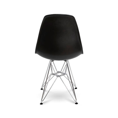 Cairo Chair – Black Seat Chrome Base