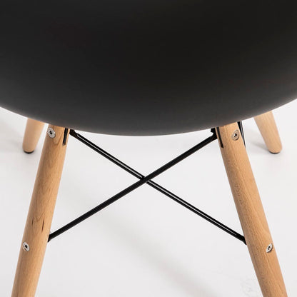 Cairo Chair – Black Seat Wood Base