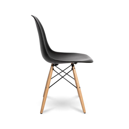 Cairo Chair – Black Seat Wood Base