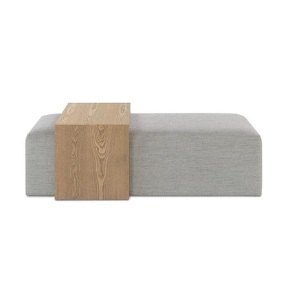 Forest Coffee Ottoman – Stone - New Performance Fabric