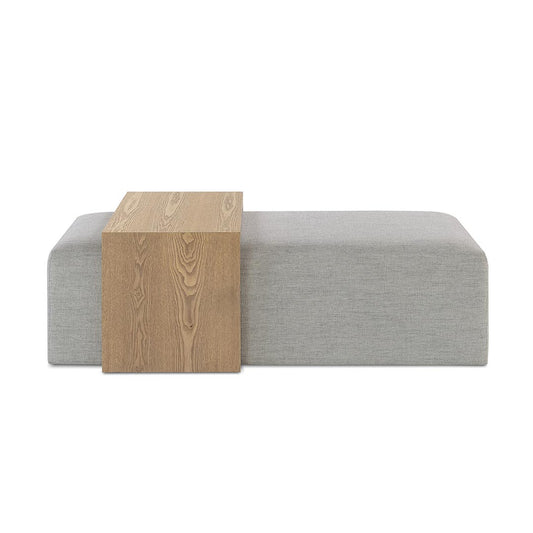 Forest Coffee Ottoman – Stone - New Performance Fabric