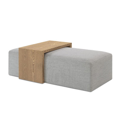 Forest Coffee Ottoman – Stone - New Performance Fabric