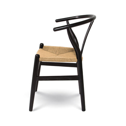 Frida Dining Chair – Black with Natural Seat